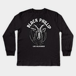 Black-Phillip Kids Long Sleeve T-Shirt